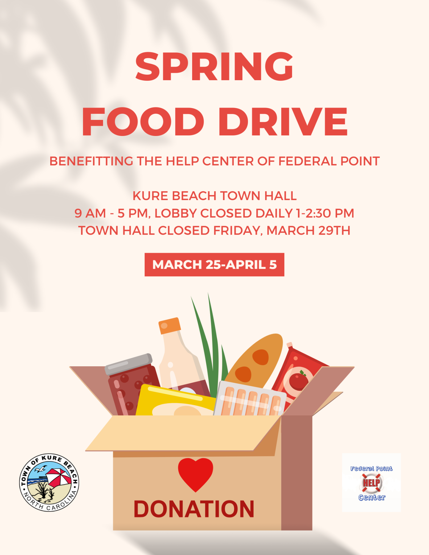 Food Drive Details with image of bag of groceries