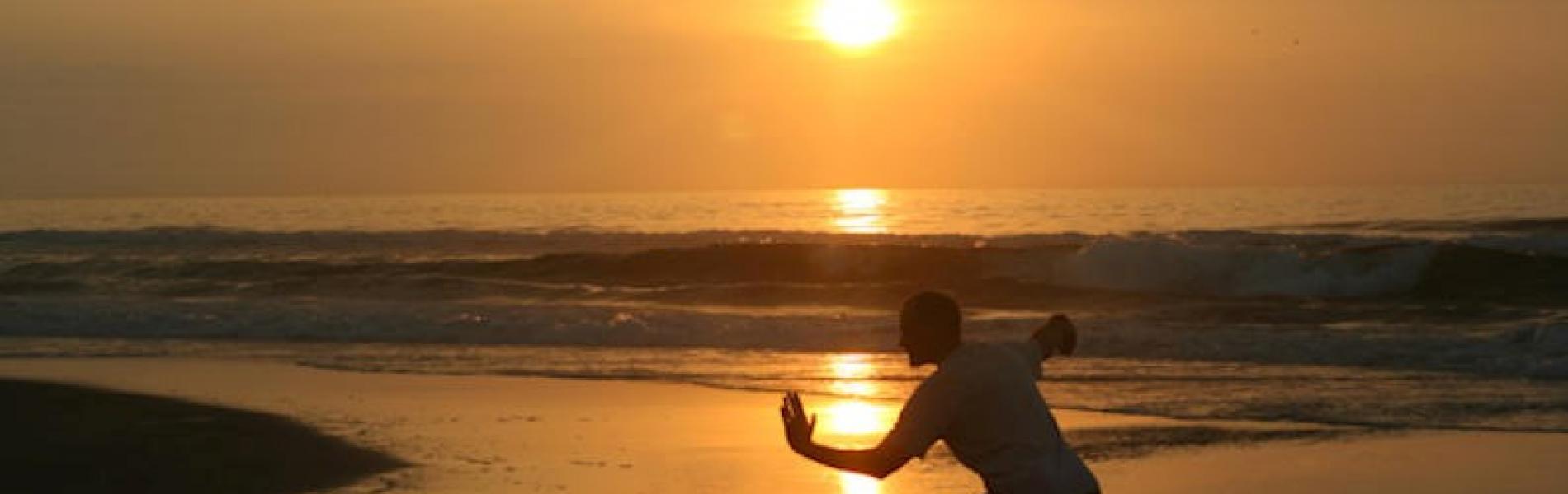 Tai Chi on the beach