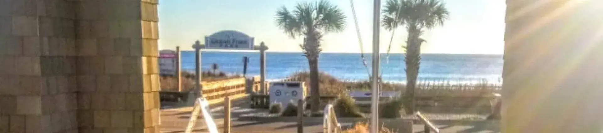 View of the ocean from Ocean Front Park Pavilion