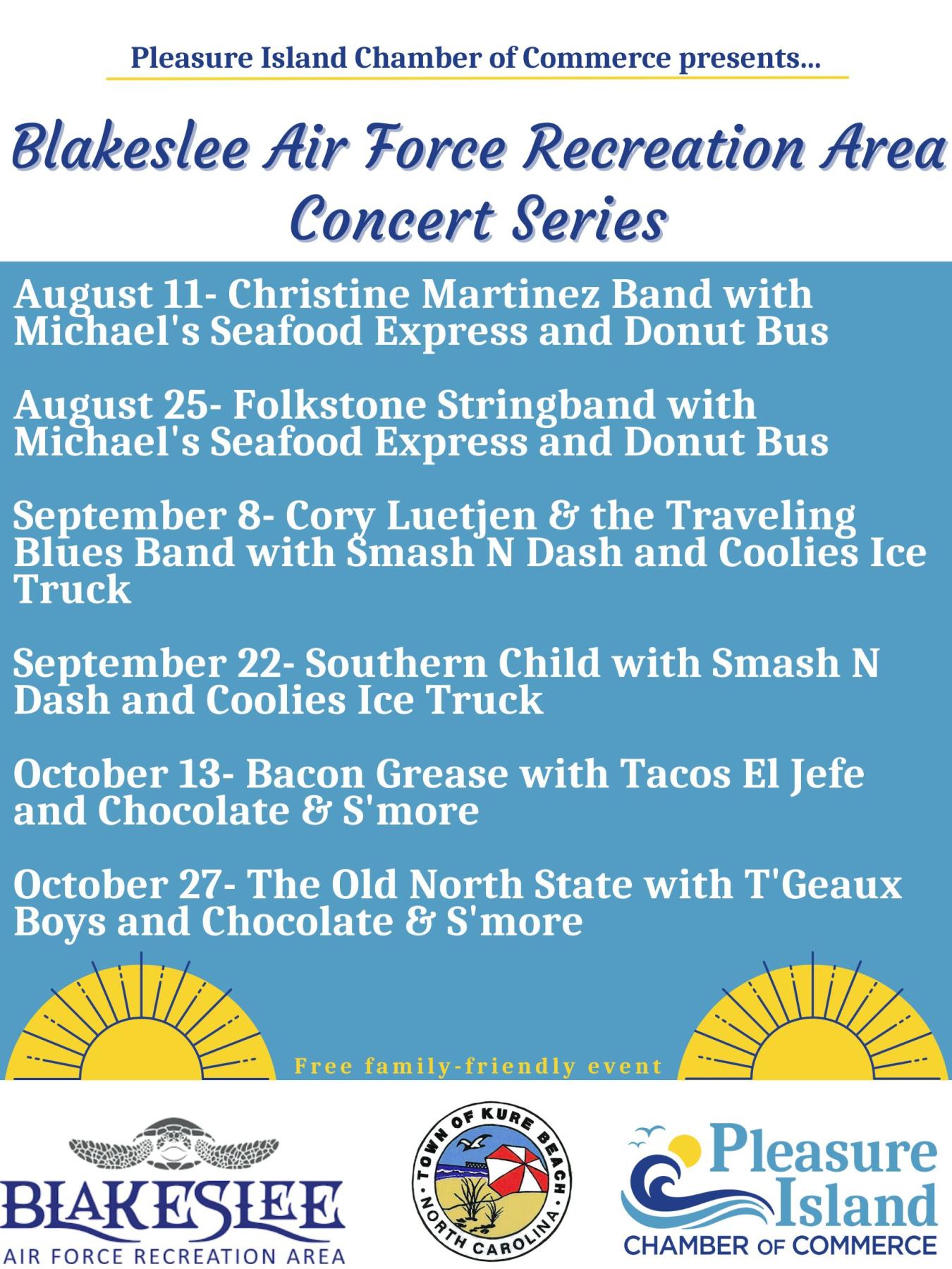 Blakeslee Recreation Air Concert Series Flyer