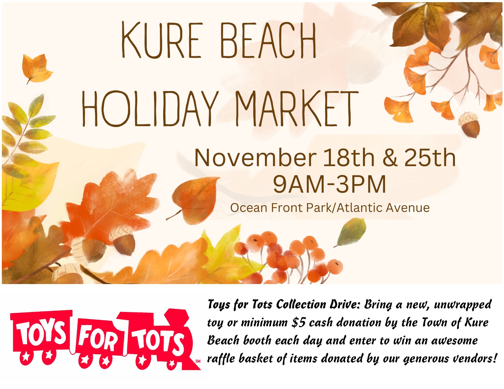 KURE BEACH HOLIDAY MARKET BEGINS THIS SATURDAY Town of Kure Beach, NC